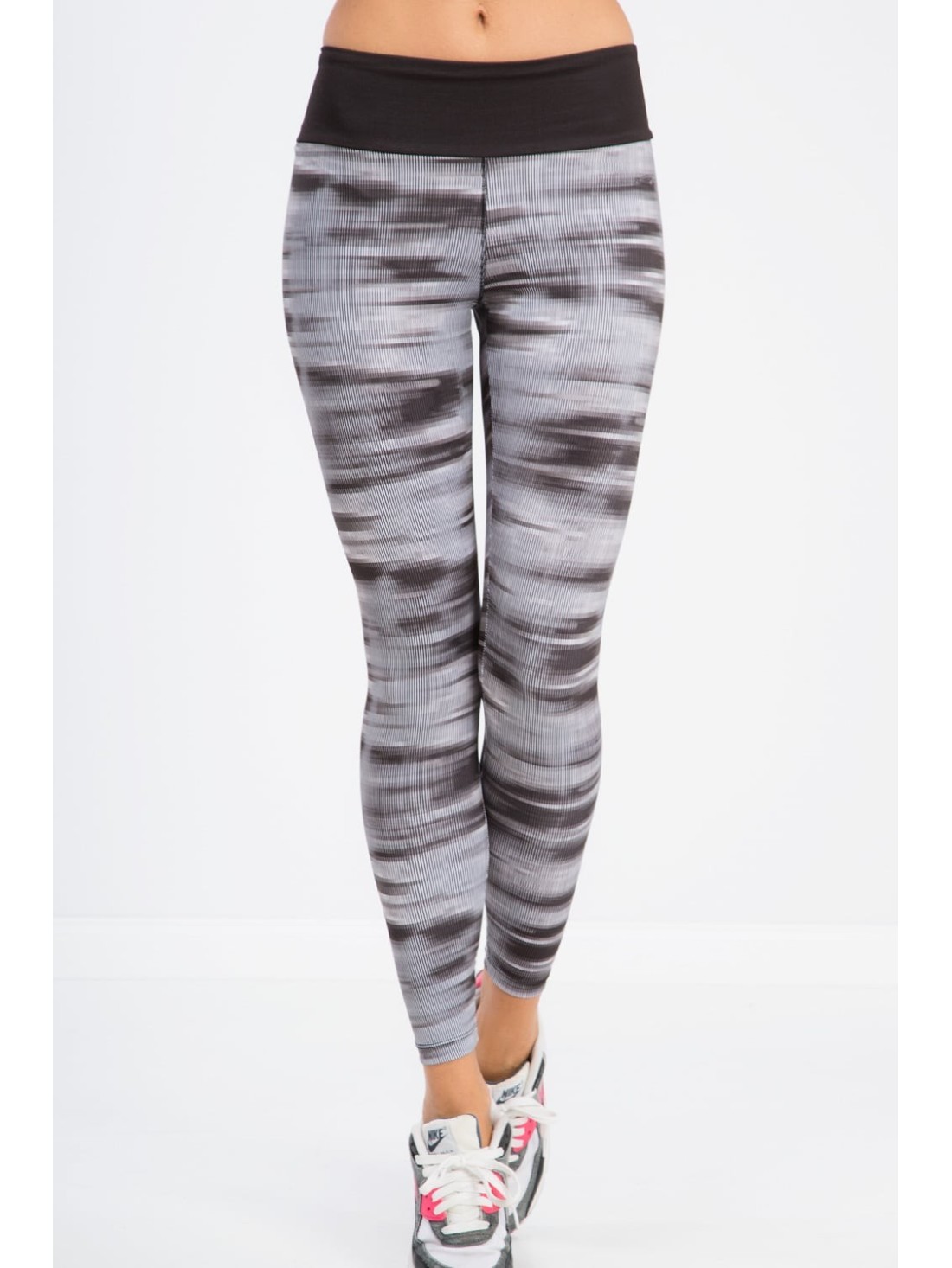 Black patterned leggings H001 - Online store - Boutique